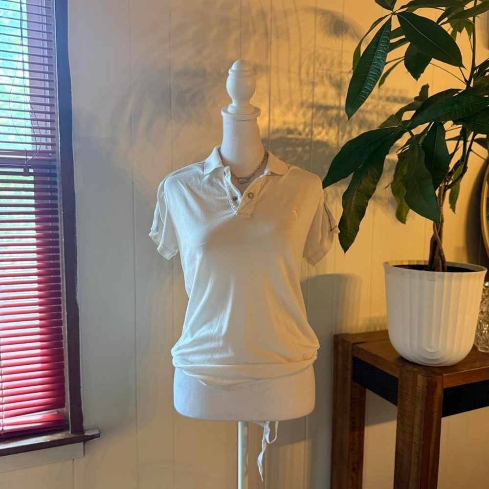 White Ralph Lauren Polo Golf Shirt Size Small